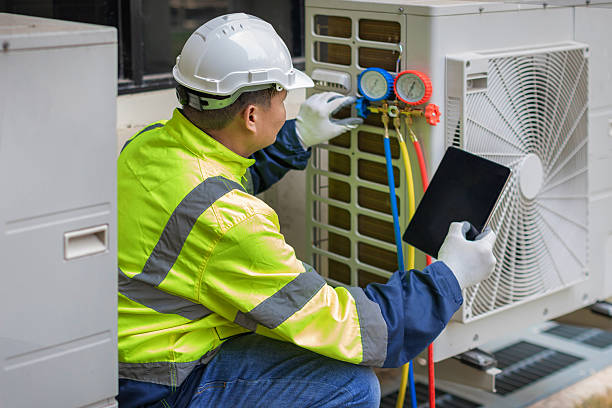 Professional Hvac technician working in Apex, NC